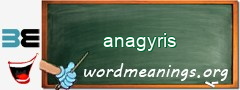 WordMeaning blackboard for anagyris